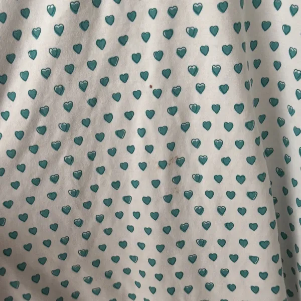 Roller Rabbit pajamas mint hearts print henley top long sleeve pima cotton - Image 8