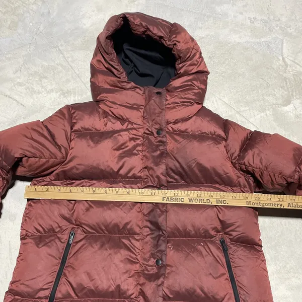 Lululemon Wunder Puff Coat Jacket Puffer 600 Down Size 4 Sunset Orange *STAINED* - Image 11