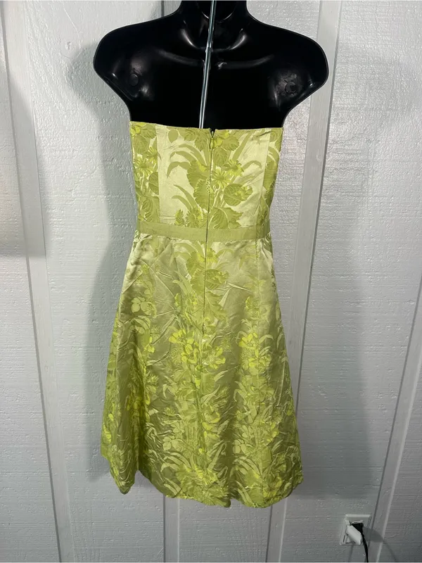 Ann Taylor Green Strapless Dress Size 4 EUC - Image 6