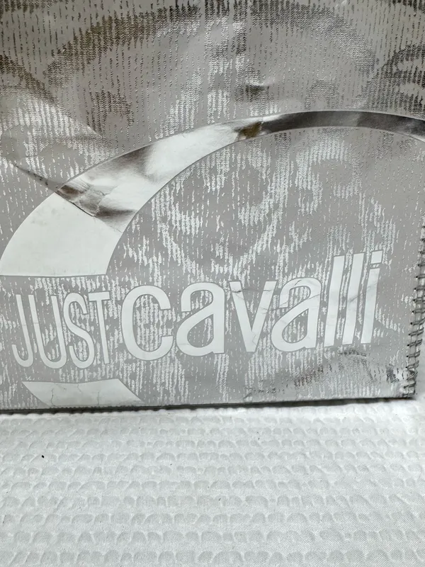 Just Cavalli Silver Metallic Logo Shopper - Image 2