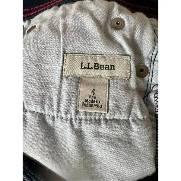 L.L. Bean Denim Shorts Women’s Size 4 Blue - Image 3