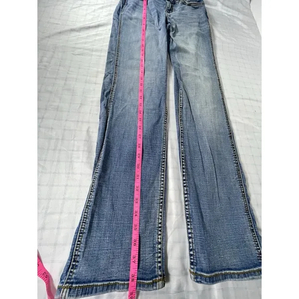 Rank 45 Women's Bootcut Jeans Size 27x32 Medium Wash Stretch Blue Denim Regular - Image 2
