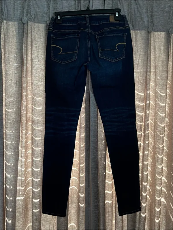 American Eagle Outfitters Dark Blue Super Stretch Jegging Size 2 Short - Image 8