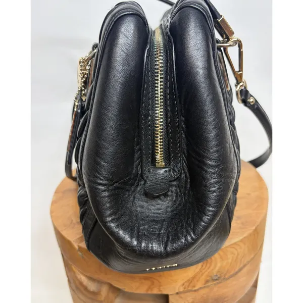Coach Madison Gathered Leather Sophia Satchel Black Gold 25985 Handbag - Image 5