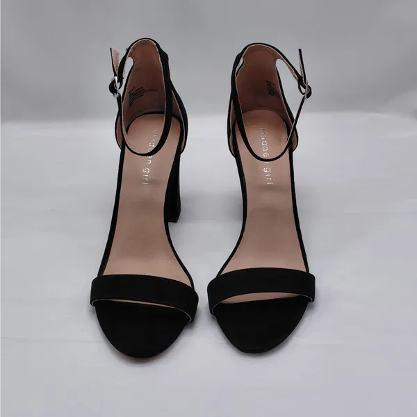 Madden Girl Dress Sandal Womens 10M Black Strappy Block Heel Shoes Wedding Party - Image 5