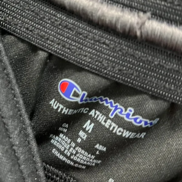 Champion Authentic Athleticwear Sweatpants Black Wide Baggy Pull-On Sz M - Image 5
