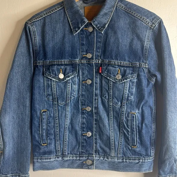 Levi’s Classic Denim Y2K button up‎ Jacket pockets size XS cute 90s style - Image 2