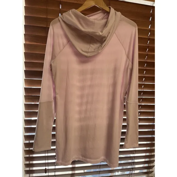 Athleta Essence Hoodie Simply Lilac Pink Long Sleeve Tunic Length Size‎ Large - Image 2
