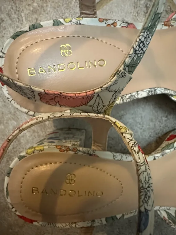 Bandolino Floral Open Toe Ankle Strap Sandal- Multicolor Size 7.5 - Image 5