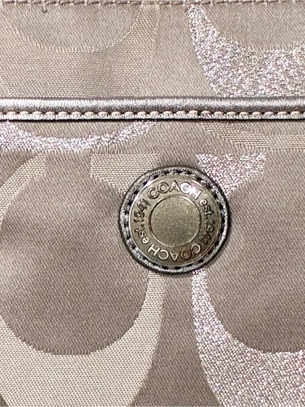 Coach Signature Stripe Swingpack Crossbody Shoulder Handbag Purse - Image 2