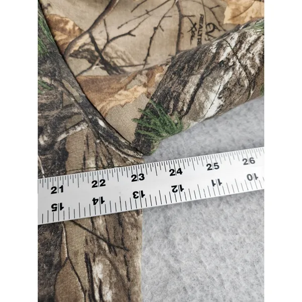 Cabelas Thick Realtree Camo Fleece Lined Hoodie Full Zip Jacket Hunting - MEDIUM - Image 6