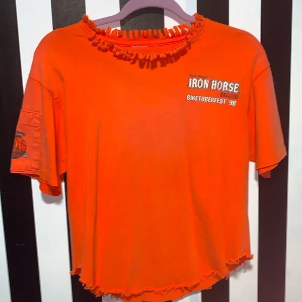 1998 Biketoberfest Iron Horse Saloon Daytona Halloween Chopper Vintage Tee M\Lg - Image 11