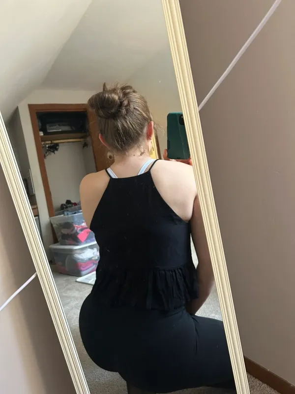 Black Peplum Tank Size M - Image 5