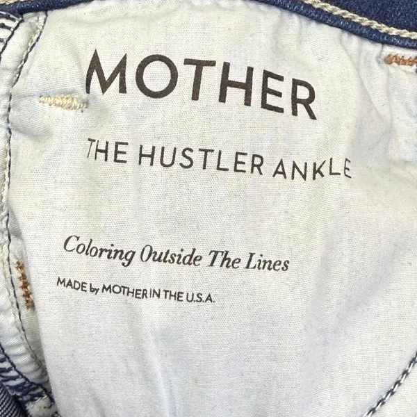Mother The Hustler Ankle Jeans‎ Womens 25 Dark Wash High Rise Flare Denim Blue - Image 3
