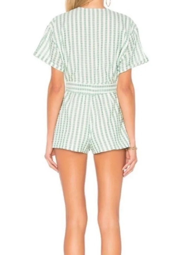 Lovers + Friends Simon Romper In Emerald - Image 3