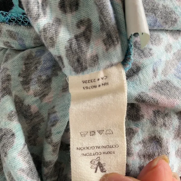 Vintage‎ Beach XS Teal Pink Leopard Off Shoulder Mini Dress Animal Print Summer - Image 5