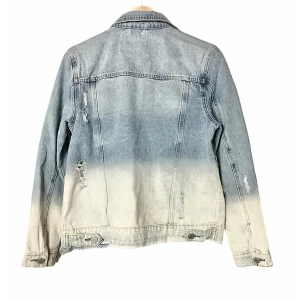 NEW Blank‎ NYC Raw Hem Dip Dye Jean Jacket XS - Image 3