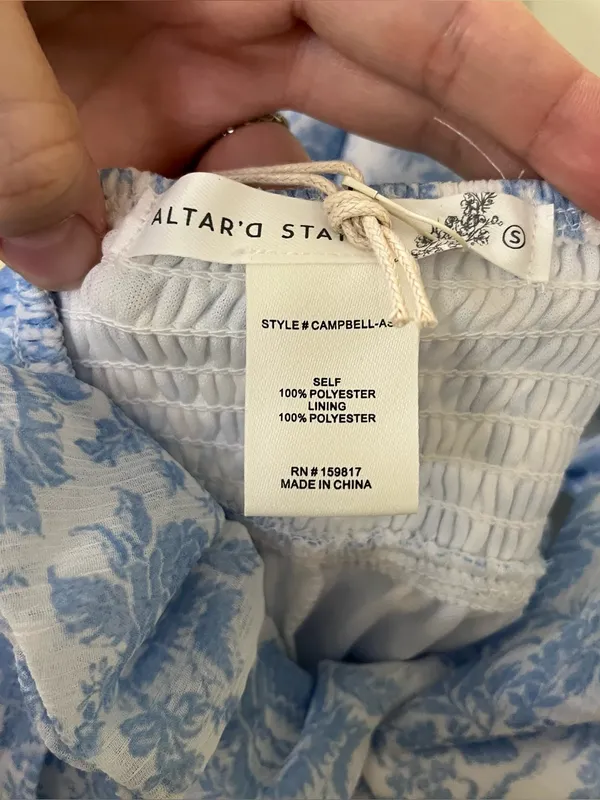 NEW Altar’d State Blue Floral Maxi Dress Size Small Available NWT - Image 6