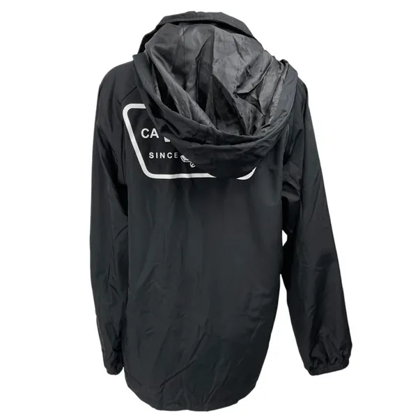 Vans Torrey Women's Black Button Hooded Hoodie Windbreaker Rain Coat Jacket S - Image 2
