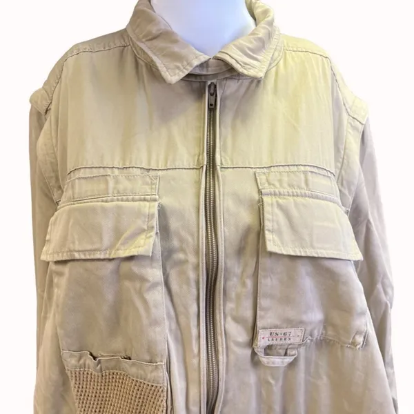Lauren Ralph Lauren Women's Tan Lightweight/Utility Jacket Sz L SKU 5271 - Image 3