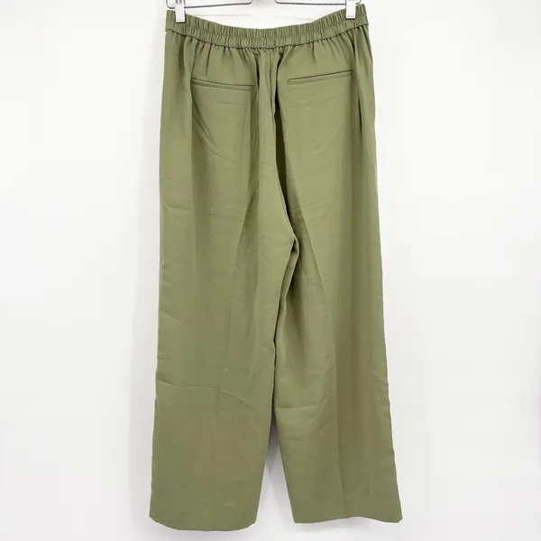 J.Crew Womens Olive Green Wide-Leg Jamie Pant Career Minimalist Trousers Size 10 - Image 8