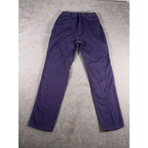 VTG Women's 90s Purple Wash Denim Wrangler Jeans 13/14x34(38x34) Cowgirl Cut USA - Image 3