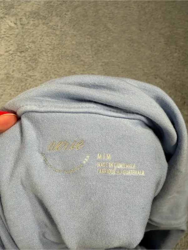 Aerie chill up Off-Shoulder Top medium blue - Image 9