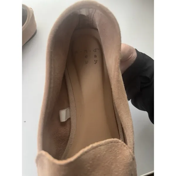 A New Day Blush Blush Pink Suede Leather Loafers Size 7.5 - Image 5