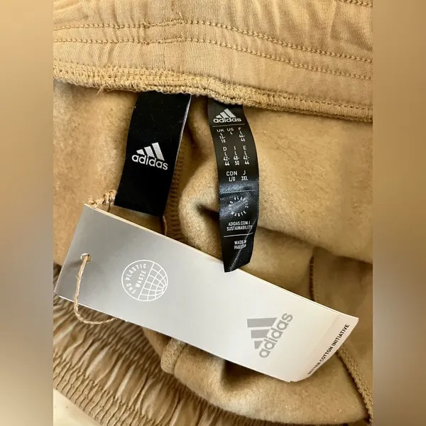 NWT Adidas Cotton Shorts - Tan- Lg - Image 4