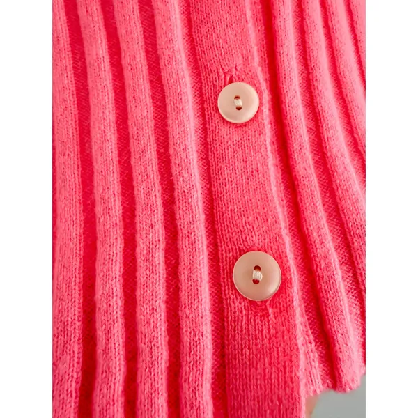 J.Crew | NWT Wide-Rib Cashmere Cardigan in Neon Capri Pink 100% Cashmere | Sz XS - Image 5