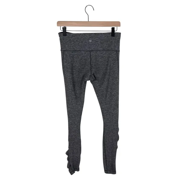 Lululemon Run Turn Around Tight Heathered Black Womens Size 8 Athleisure Running - Image 4