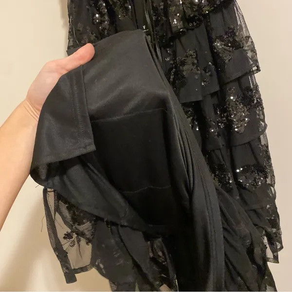 NWT Lulu's Definite Glamour Black Sequin Bustier Maxi Dress size Small - Image 13
