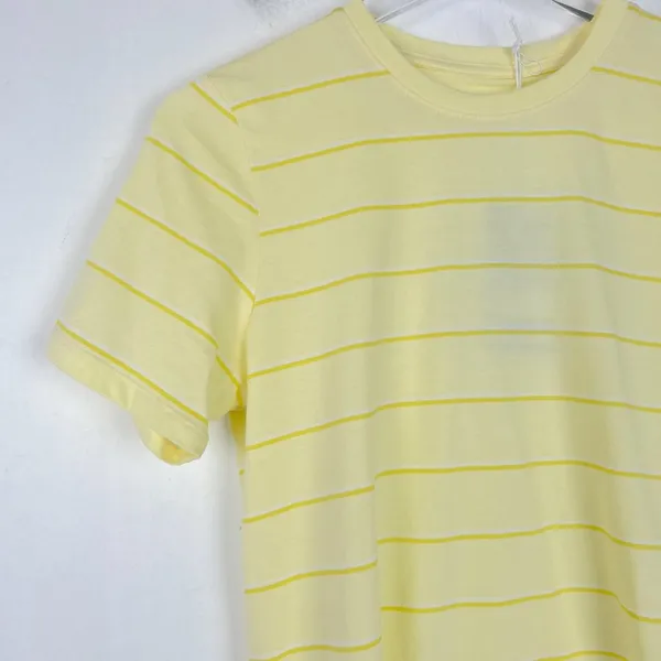 NWT Everlane The Organic Cotton Crew Yellow Stripe Size Small S NEW - Image 2