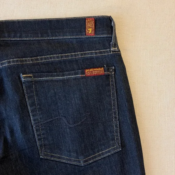 7 For All Mankind Roxanne Slim Illusion Skinny Jeans Womens 31 Dark Wash Denim - Image 7