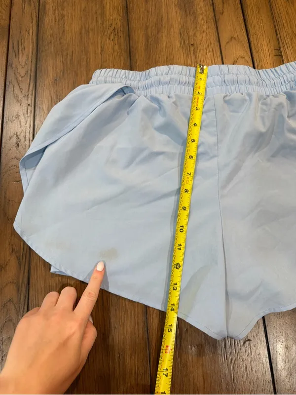 crown & ivy Light Blue Women's Athletic Drawstring Shorts - Image 7