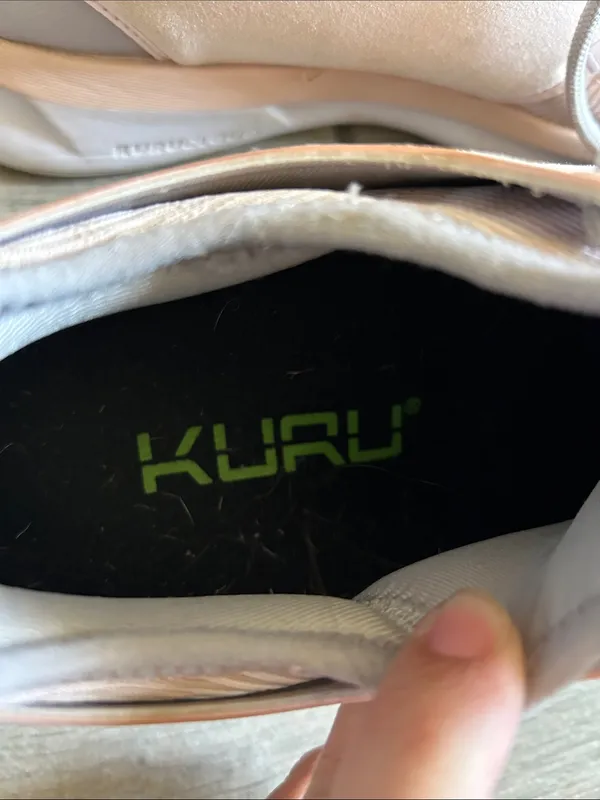 KURU Women's Pale Pink Knit Lace-Up Sneakers - Image 6