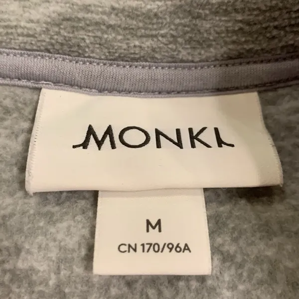 Monki Foo funnel neck fleece quarter zip relaxed loose fit pullover M - Image 6