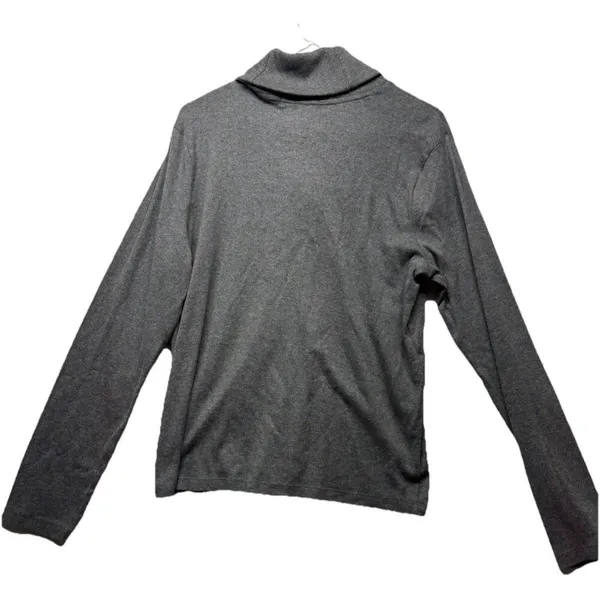 Lauren Ralph Lauren Gray Cotton Shawl Collar Toggle Button Sweater Womens Large - Image 5