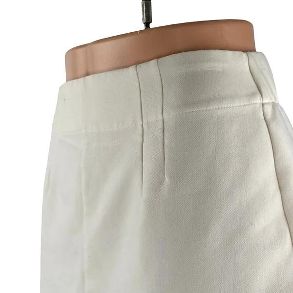 Abercrombie & Fitch Women's White Pull On High Waist A Line Mini Skirt Size S - Image 4