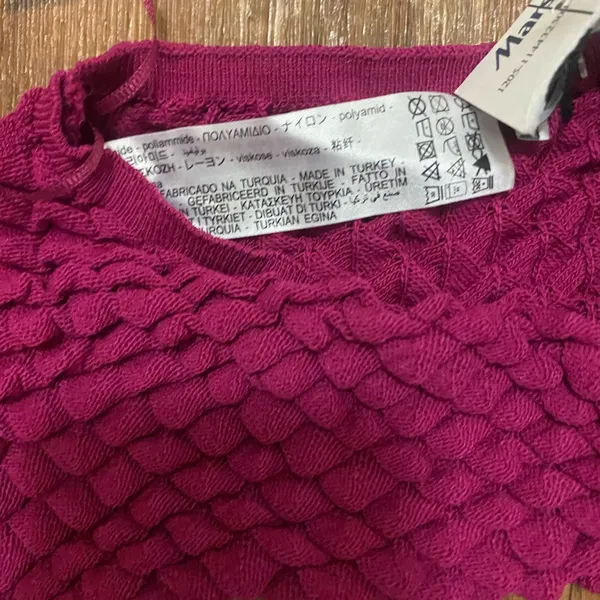 Zara Womens Purple Popcorn One Shoulder Crop Top XS S Bust 28” 30” NWT New - Image 3