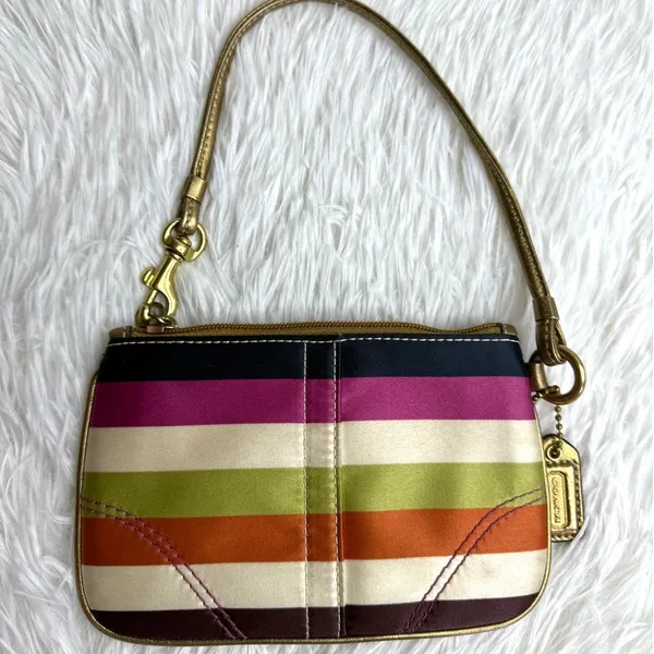 y2k COACH Legacy Multicolor Wristlet - Image 2