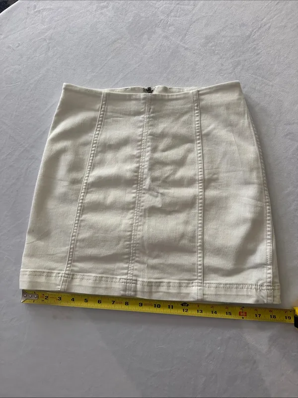 Free People Classic Cream Mini Skirt - Image 2
