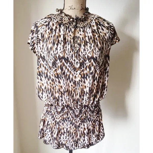 Bundle 4/$25 Offer! CATO Animal Print Blouse - Brown and Black Size XL - Image 7