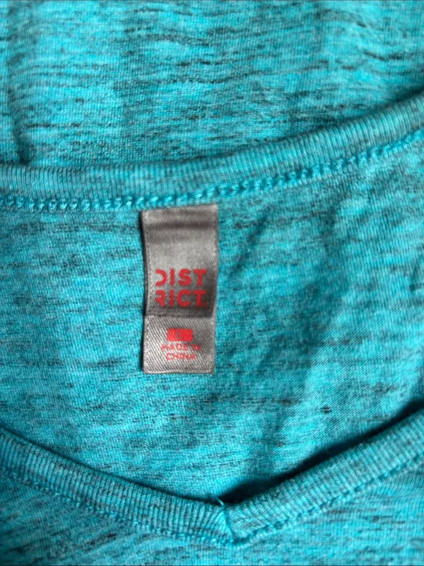 District Teal Heathered V-Neck Logo Tee Nawrocki Imports - Image 2