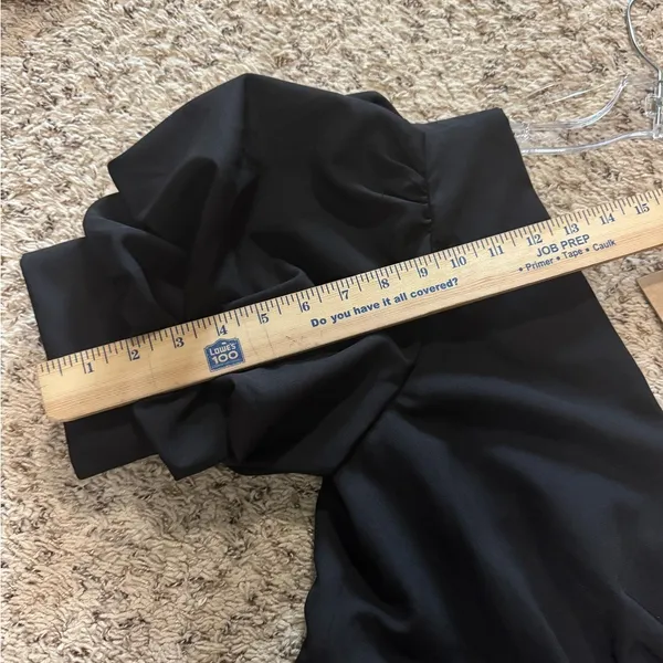 Do+Be NWT One Shoulder Mini Black Dress Puff Sleeve,‎ L - Image 14