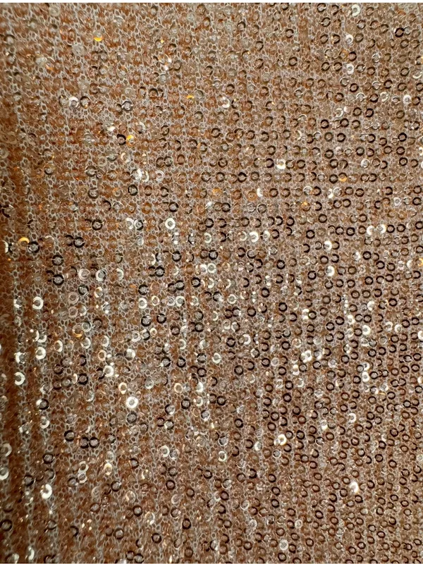 NWT Lavish Alice Pleated Micro Mini Sequin Mini Dress in Rose Gold Size 12 - Image 10