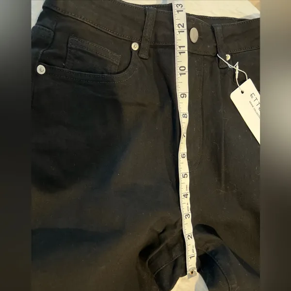 NEW Etello Black Straight Leg Women's Jeans size 8 - Image 10