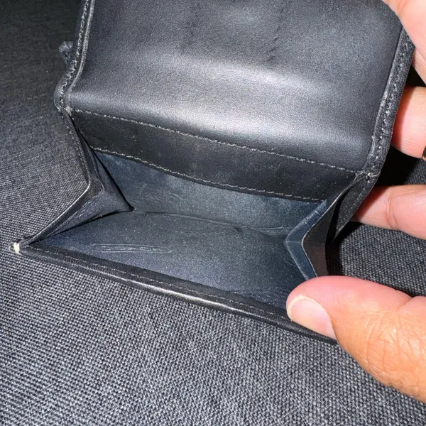 Coach Double Snap Wallet Black Canvas‎ Leather C - Image 6