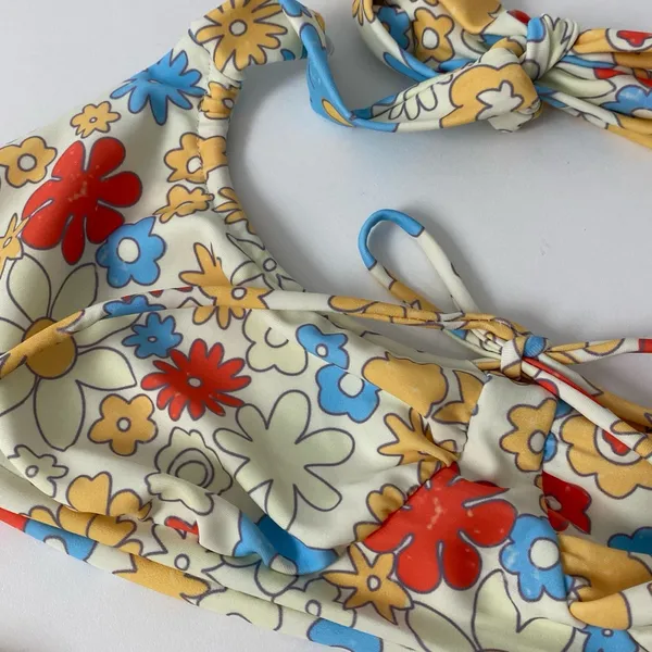 Aurelle Swim Capri Blue Floral Bikini Yellow - Image 8
