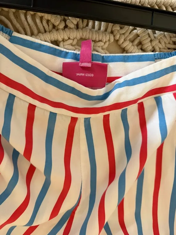 Mattel Red, Light Blue & White Striped shorts. - Image 6